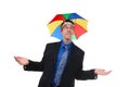 Business Man Under Umbrella Royalty Free Stock Photo