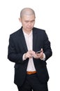 Business man using smart phone Royalty Free Stock Photo