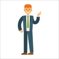 Business man vector character.