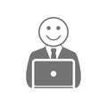 Business man vector icon symbol, office, communication