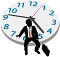 Business man wait appointment time clock