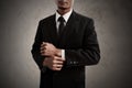 Business man wearing a black suit Royalty Free Stock Photo