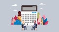 Business man and woman calculator working together interview sit at office desk , business people brainstorming concept