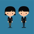 Businessman and businesswoman characters