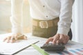 Business man working in his home office Royalty Free Stock Photo