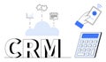 Cloud-Based CRM System with Integration and Mobile Access for Enhanced Business Efficiency Royalty Free Stock Photo