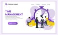 Business management concept, Money saving, Time is money, Save time with Characters. Time management planning. Can use for banner Royalty Free Stock Photo