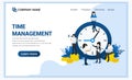 Business management concept, Money saving, Time is money, Save time with Characters. Time management planning. Can use for banner Royalty Free Stock Photo