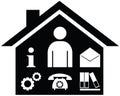 Business management or Facility management symbol icon.