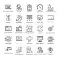 Business Management and Growth Vector Line Icons 8