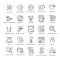 Business Management and Growth Vector Line Icons 47