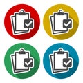 Business, Management, Human Resource Icons set with long shadow Royalty Free Stock Photo