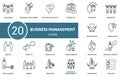 Business Management icon set. Collection of simple elements such as the leadership, personal development, positive Royalty Free Stock Photo