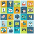 Business management icon set. Royalty Free Stock Photo