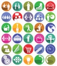 Business Management Icon-Set Royalty Free Stock Photo