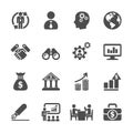 Business and management icon set 2, vector eps10 Royalty Free Stock Photo