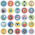 Business and management icon set for websites and mobile applications. Flat vector