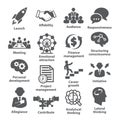 Business management icons. Pack 01.