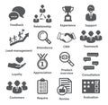 Business management icons. Pack 03. Royalty Free Stock Photo
