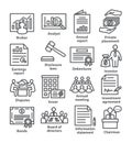 Business management line icons Pack 37