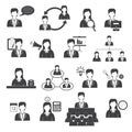 Business Management and Organization Icons Set Royalty Free Stock Photo
