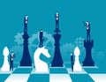 Business management  and planning. Chess challenge and competitive Royalty Free Stock Photo