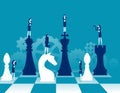 Business management  and planning. Chess challenge and competitive Royalty Free Stock Photo