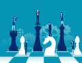 Business management  and planning. Chess challenge and competitive Royalty Free Stock Photo