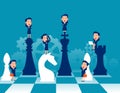 Business management  and planning. Chess challenge and competitive Royalty Free Stock Photo
