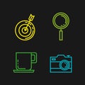 Business and management set icons