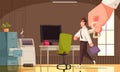 Business Manipulation Cartoon Background