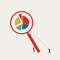 Business market analysis vector concept. Symbol of teamwork, data, information and research. Minimal illustration
