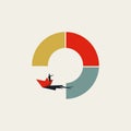 Business market entry straregy vector concept. Symbol of expansion, challenge, growth opportunity. Minimal illustration