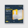Digital business marketing agency social media post template Royalty Free Stock Photo