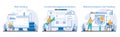Business and marketing concept. Flat vector illustration
