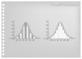 Paper Art Collection of Normal Distribution Diagrams Royalty Free Stock Photo