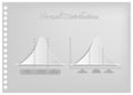 Paper Art of Standard Deviation Diagram Graph