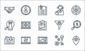 business marketing line icons. linear set. quality vector line set such as tracking, online analytical, receive, strategy, loading