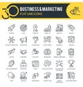 Business and Marketing Outline Icons