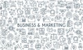 Business and marketing thin linr banner
