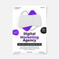 Business marketing vertical poster template design.
