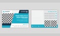 Business medical healthcare postcard template design.