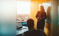 Business meeting in a board room Royalty Free Stock Photo