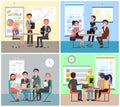 Business Meeting Colorful Vector Illustration