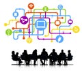 Business Meeting with Computer Networking