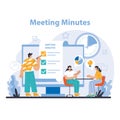 Business meeting concept. Flat vector illustration.