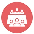 Business meeting, conference . Vector icon which can easily modify or edit