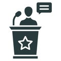Business meeting, conference . . Vector icon which can easily modify or editable