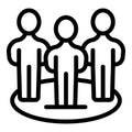 Business meeting group icon outline vector. Telework zoom