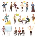 Business Meeting Icons Set Royalty Free Stock Photo